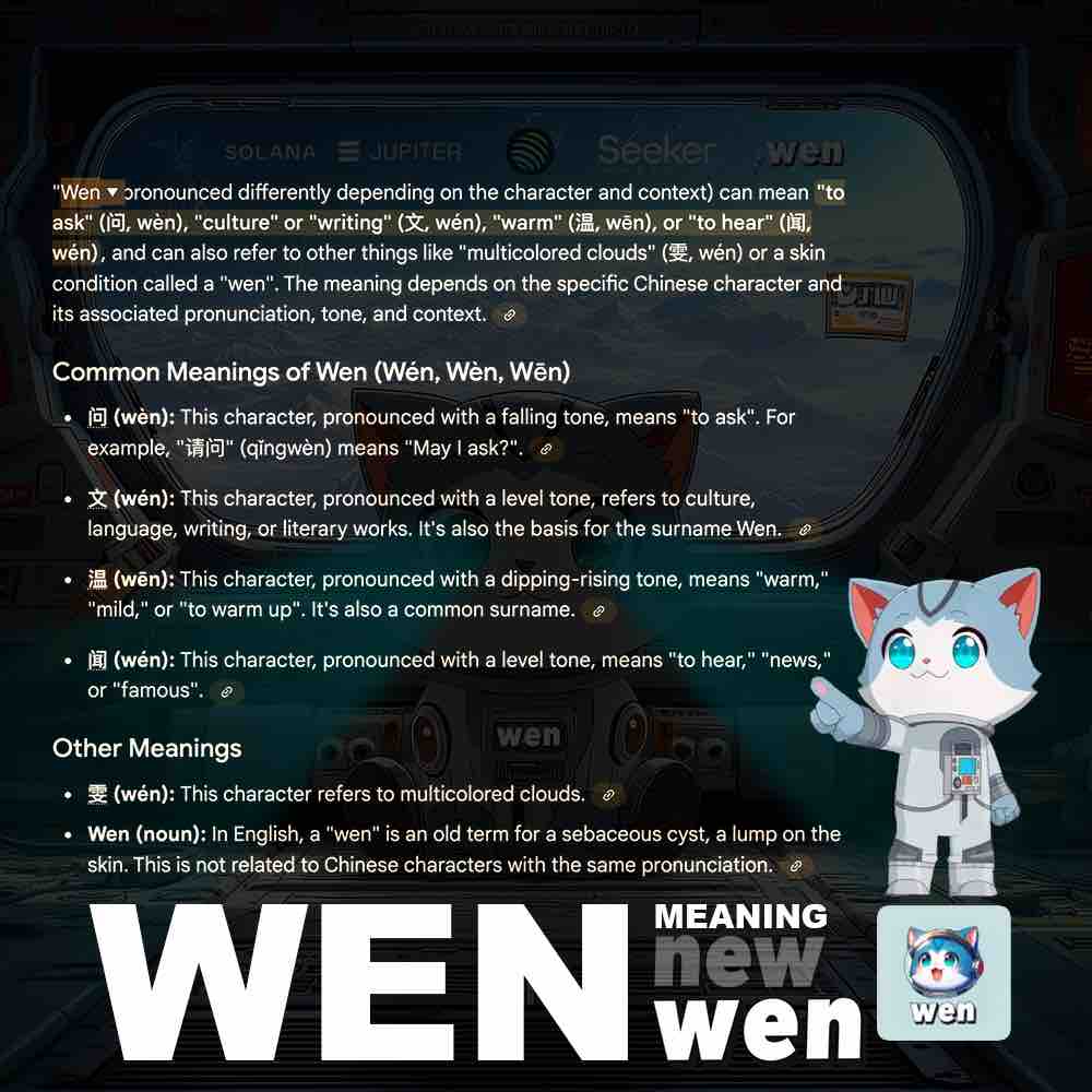 What does wen mean: Chinese characters and crypto slang