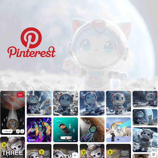 The Wen cat on a Pinterest board of community art