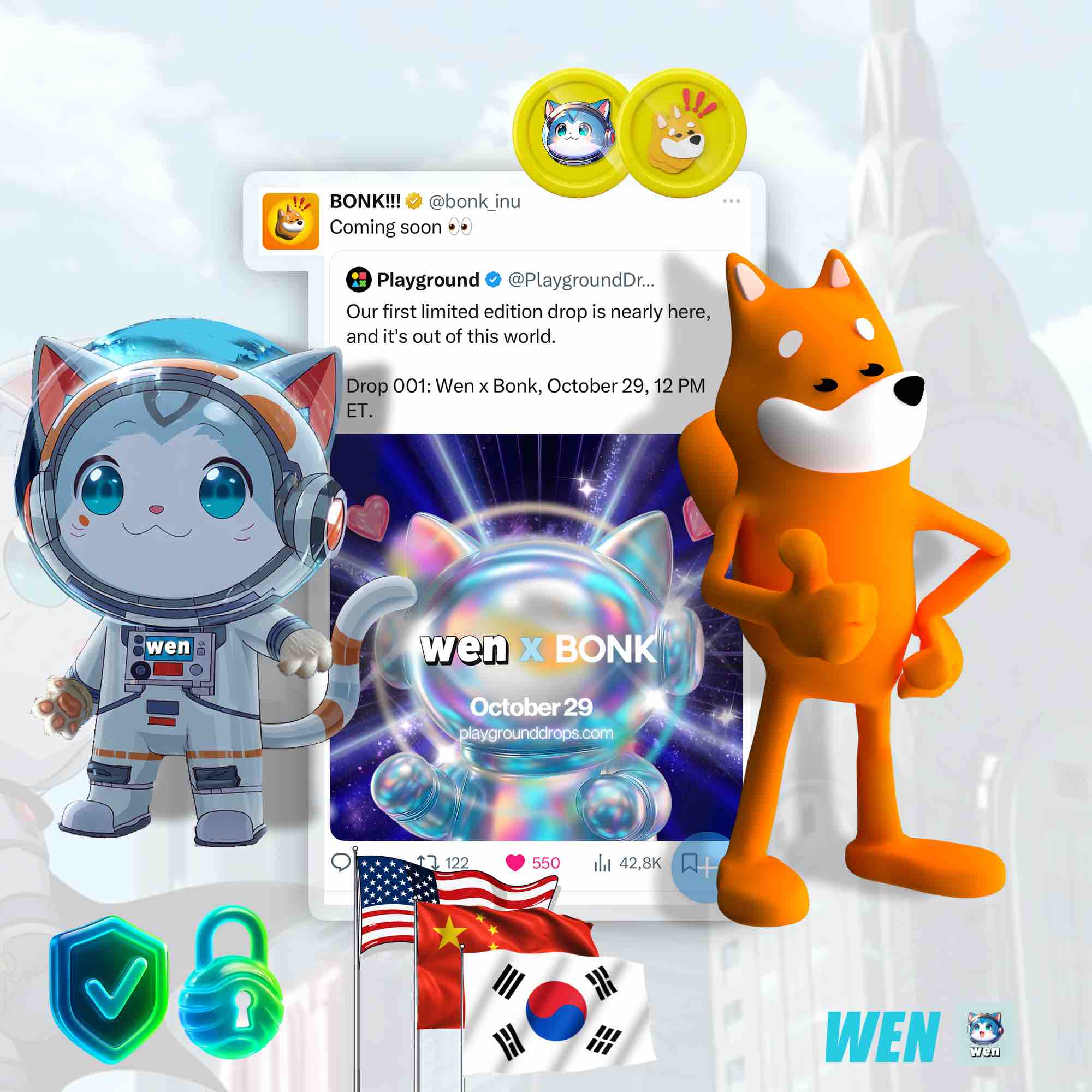 Wen and Bonk, partners of the Solana community