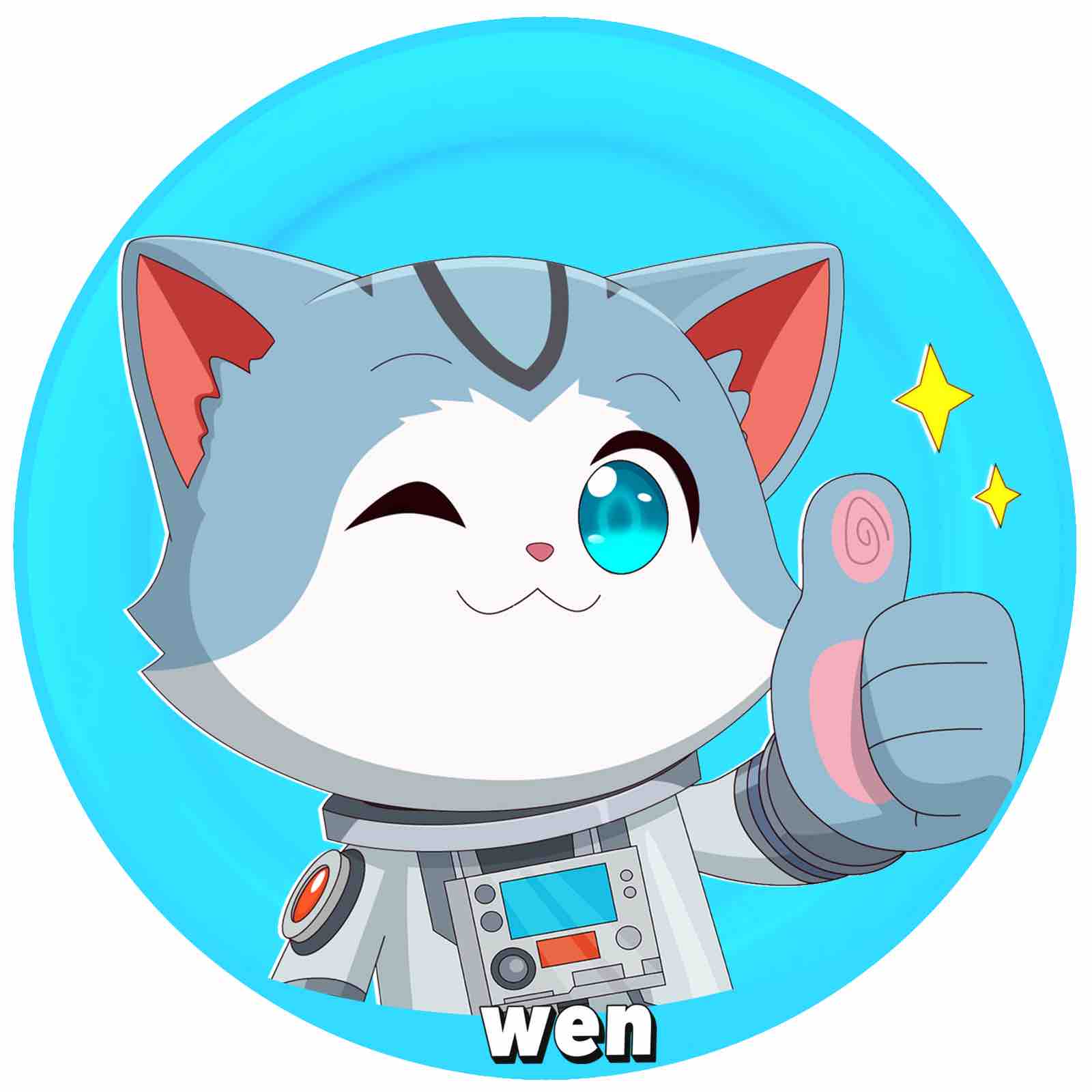 Mighty Wen coin in orbit